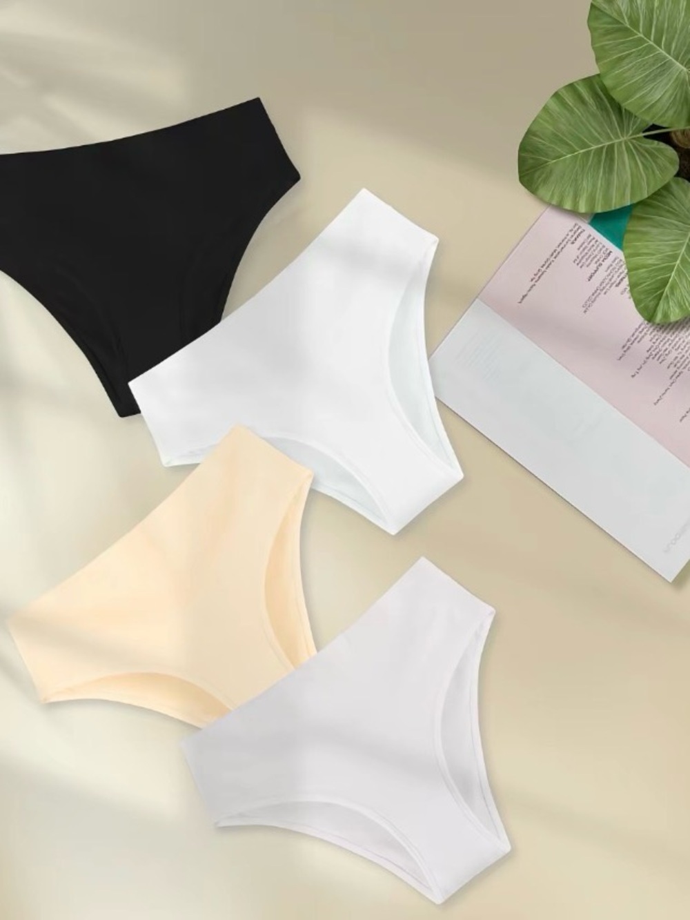Everyday Seamless Bikini Pack — of 4 Black, White, Nude & Cream